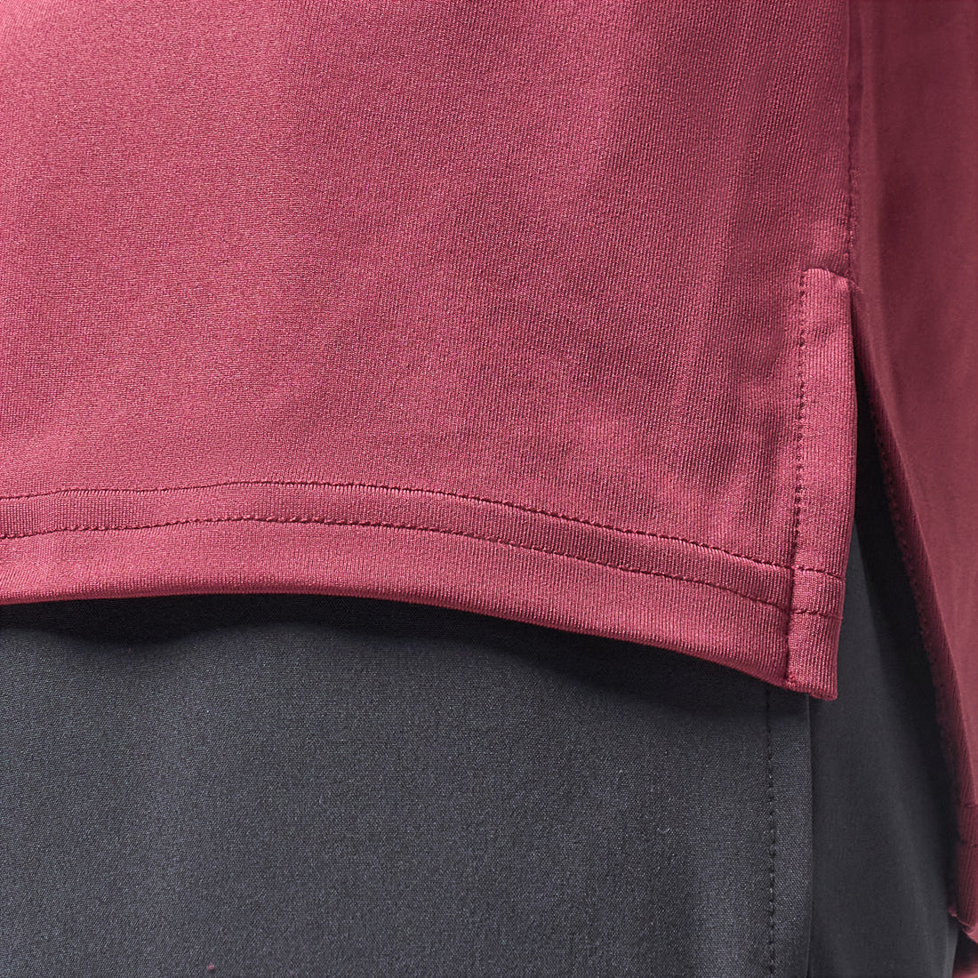 ESSENTIAL ULTRALIGHT FULL SLEEVES TEE - BURGUNDY